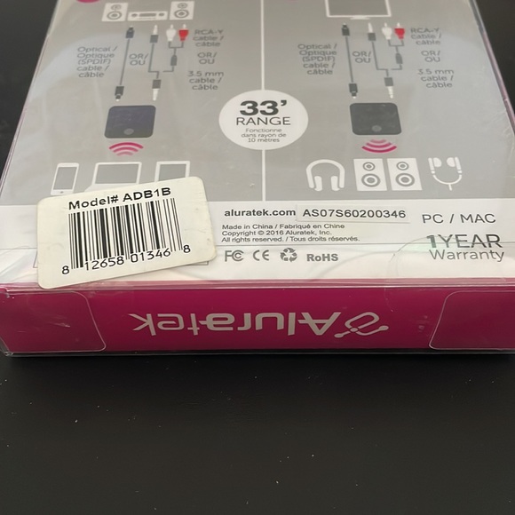 Bluetooth Audio Receiver / Transmitter with Detached Cable | Bluetooth 5 | 50 ft - Picture 4 of 5